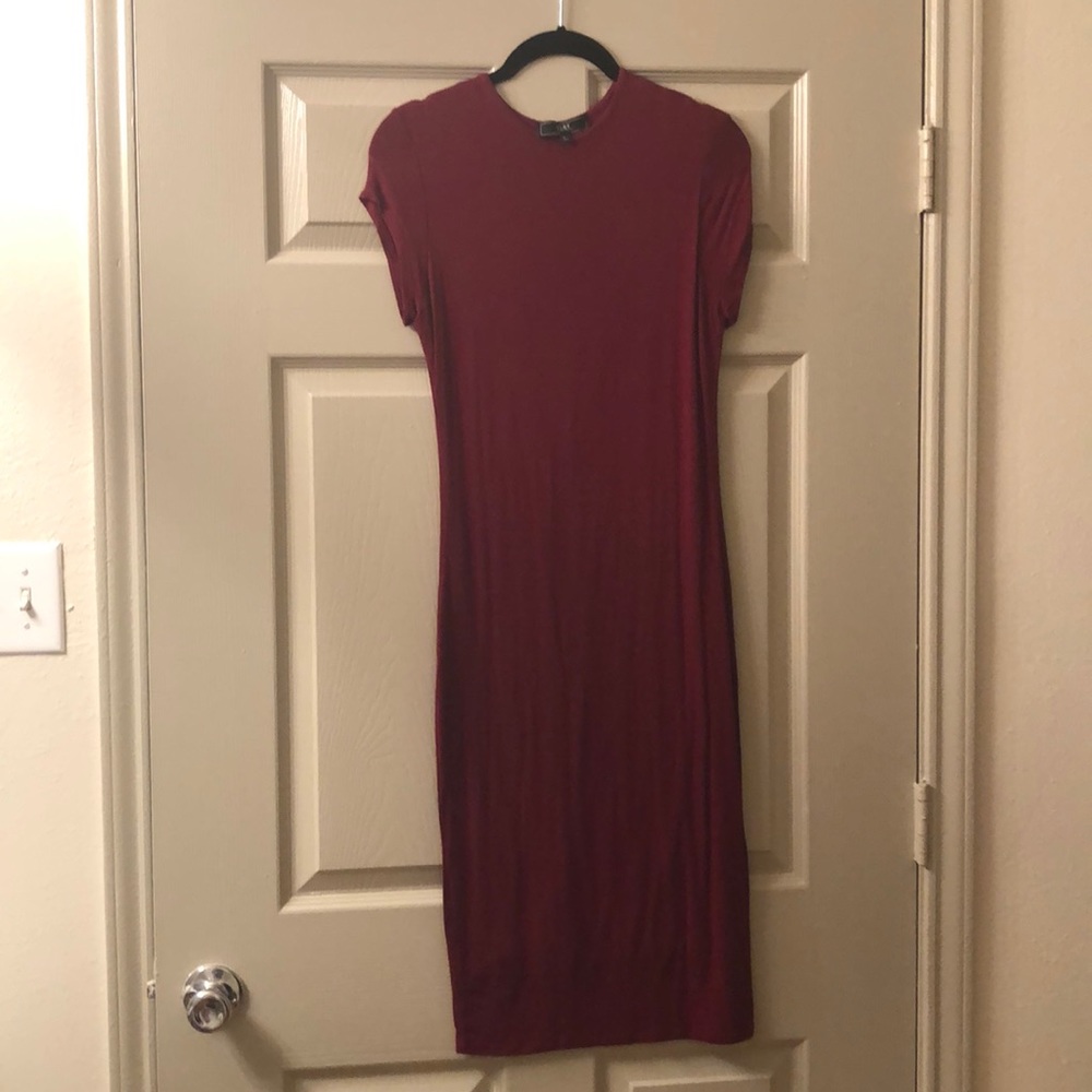 Maroon Body-con Dress